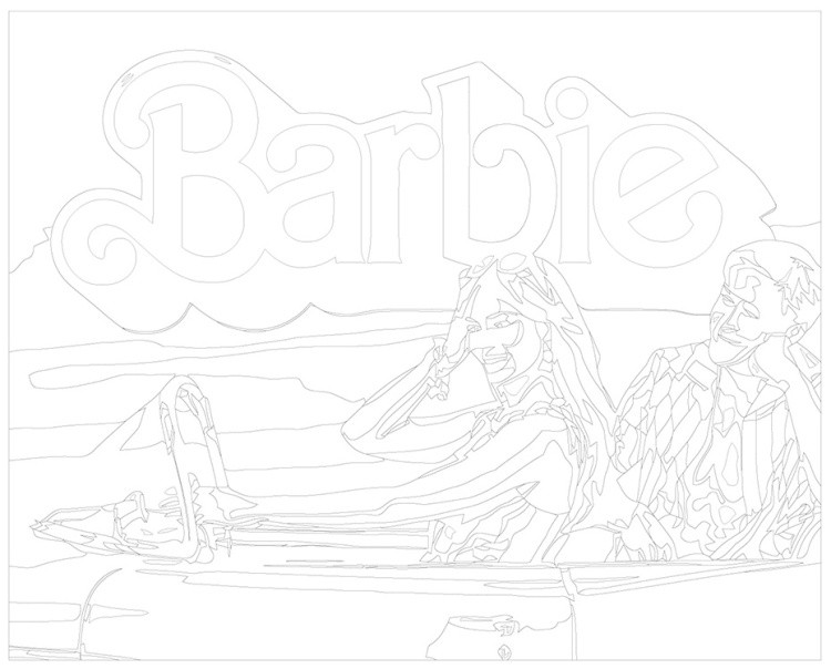 Картина по номерам «Барби и Кен: Райан Гослинг и Марго Робби 2» — картинка 3