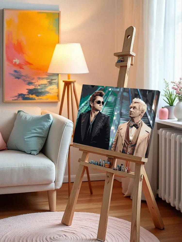 Картина по номерам «Благие знамения: Азирафель и Кроули 5» — картинка 9