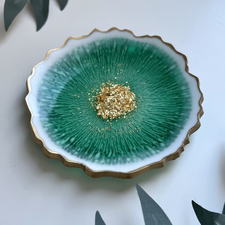 Силиконовый молд Epoxy Master подстаканник жеода №5, 13х13 см — картинка 3