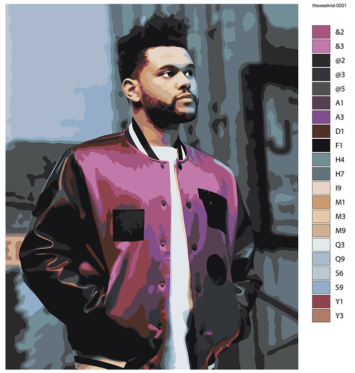 Картина по номерам «Музыкант The Weeknd Викенд» — картинка 2