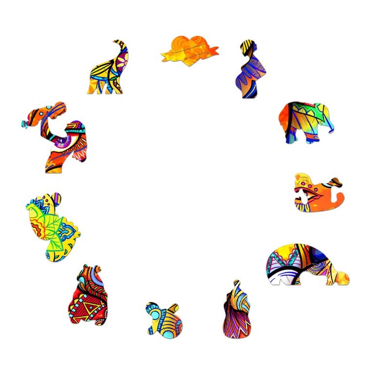 Деревянные пазлы «Саванный Слон M», Woodbests — картинка 4