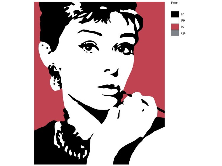 Картина по номерам «Одри Хепберн» — картинка 2