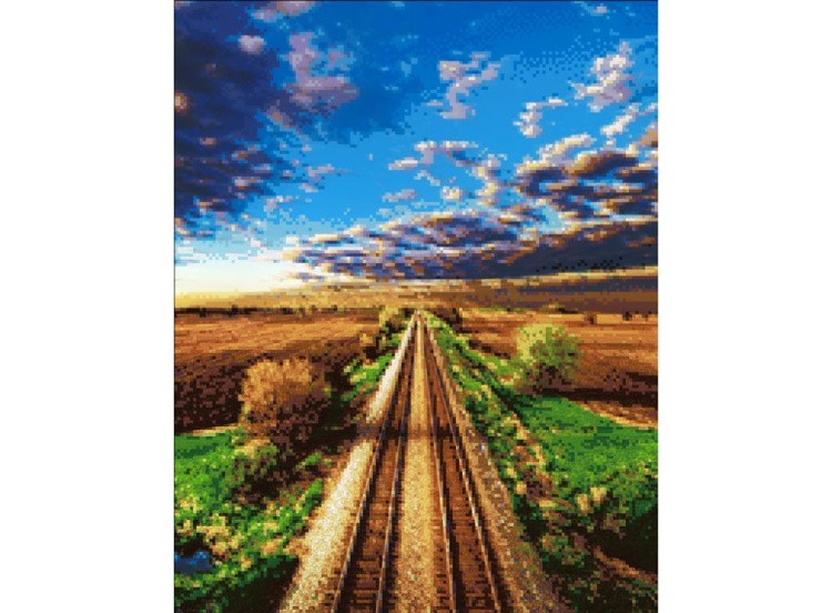 Алмазная вышивка «Железная дорога» — картинка 2