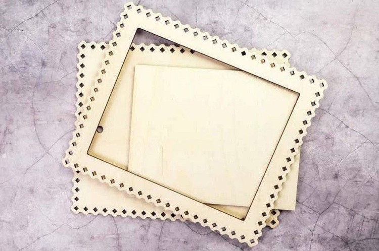 Рамка «Ромбики», большая, ажурная, 19x24 см — картинка 2
