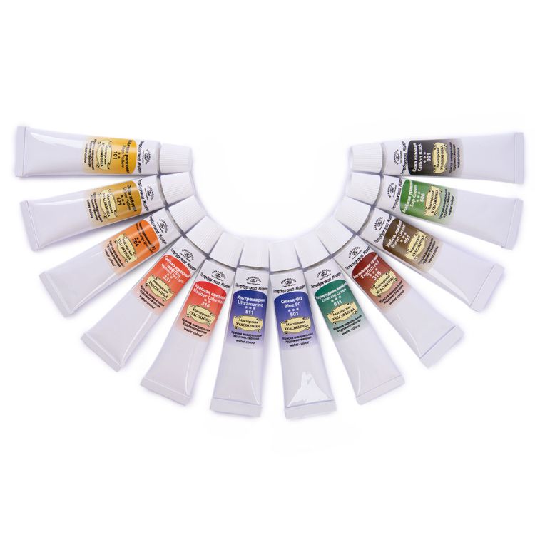 Набор акварельных красок в тубах «Петербургский Модернъ», 12 цв. по 10 мл, Аква-колор — картинка 2