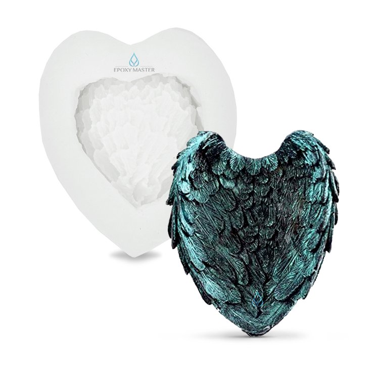 Силиконовый молд - Блюдце перья, 9х7 см — картинка 2