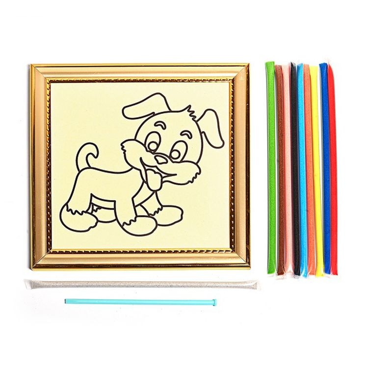 Набор для раскрашивания цветным песком «Котенок в шапке» — картинка 3