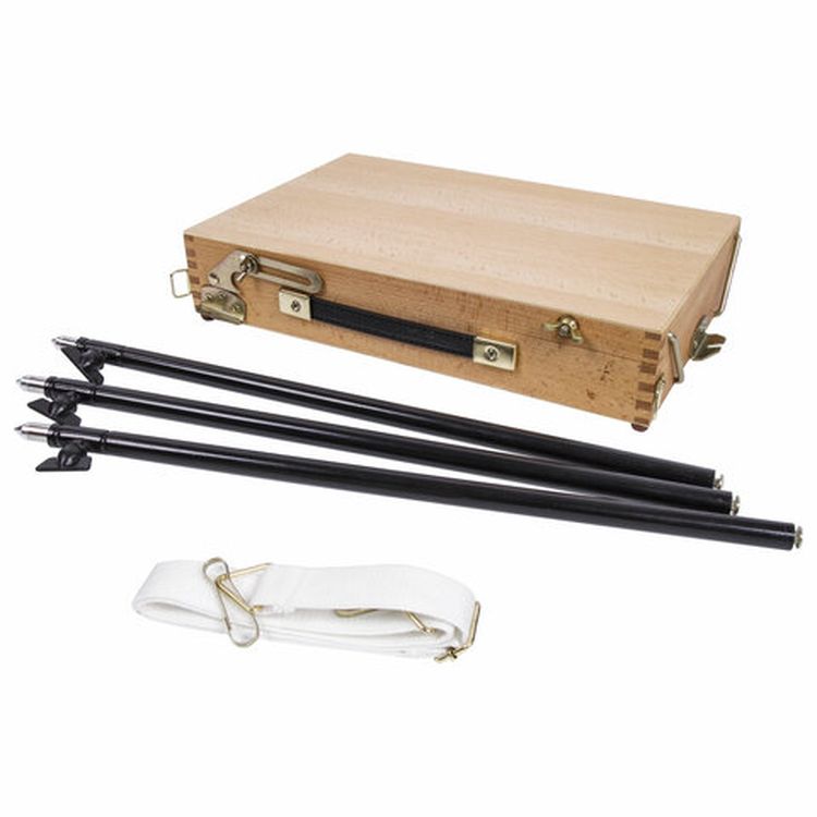 Этюдник BRAUBERG ART CLASSIC, бук, 40х25х7,5 см, высота холста 70 см, ножки метал 90 см, ремень — картинка 10