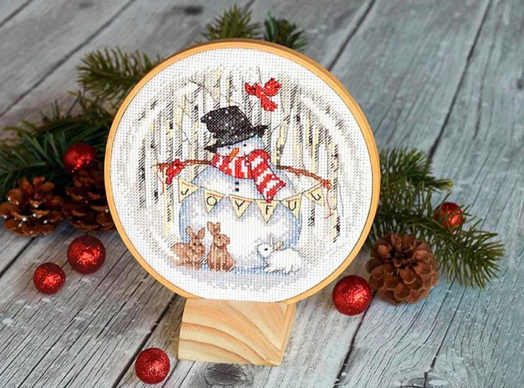 Набор для вышивания «Радостный снеговик» — картинка 2