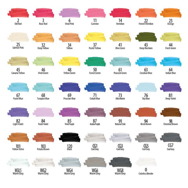 Маркеры для скетчинга двусторонние BRAUBERG ART DEBUT BLACK, цвет: набор 48 цв — картинка 15