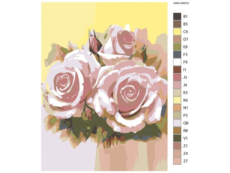 Картина по номерам «Розы» — картинка 2
