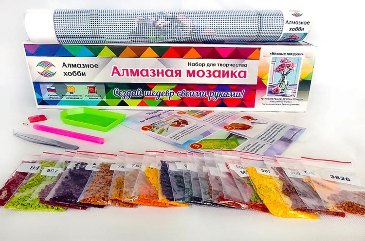 Алмазная вышивка «Календула» — картинка 4