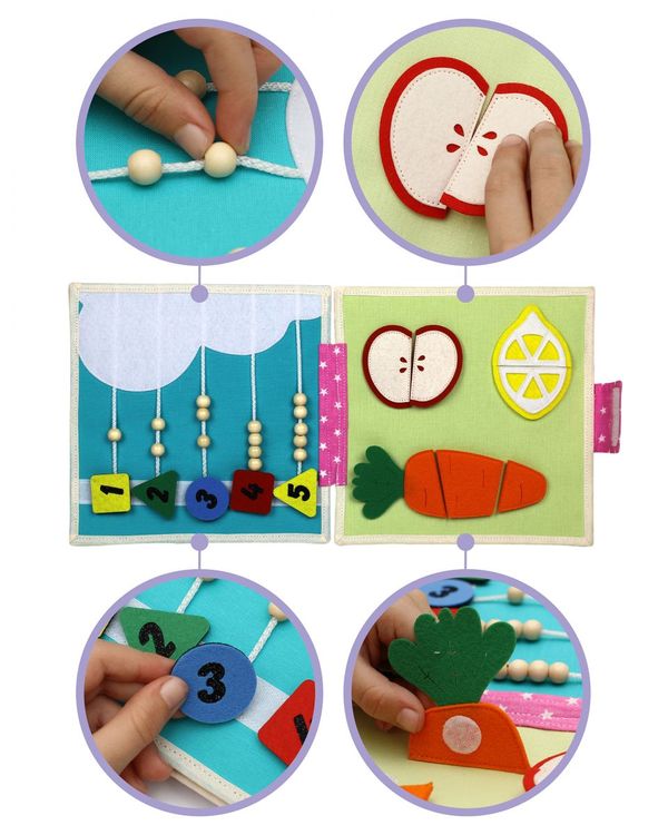 Развивающая книга из фетра «Единорог» — картинка 6