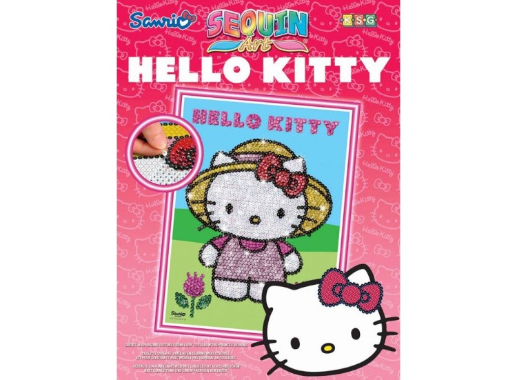 Мозаика из блесток «Hello Kitty» в саду» — картинка 2