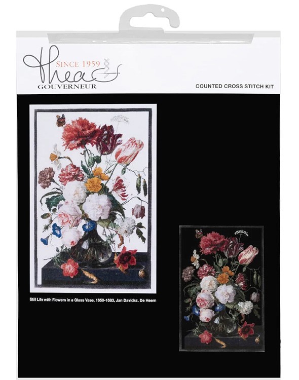 Набор для вышивания «Цветы в стеклянной вазе» — картинка 6