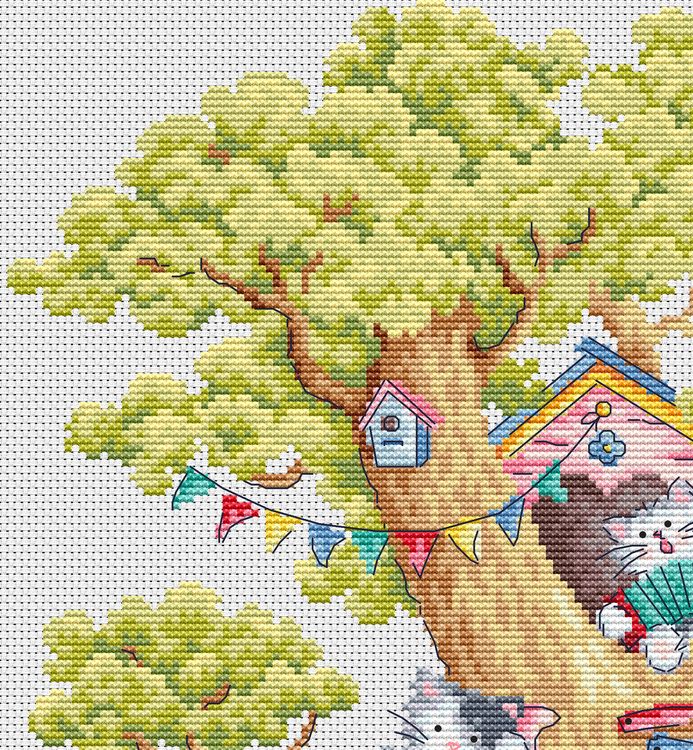 Набор для вышивания «Кошкин дом. Лето» — картинка 6