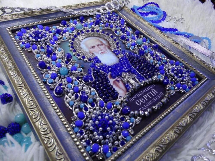 Набор вышивки хрустальными камнями «Святой Сергий Радонежский» — картинка 5