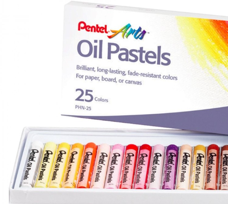 Пастель масляная Pentel Arts Oil Pastels, 25 цв. — картинка 4
