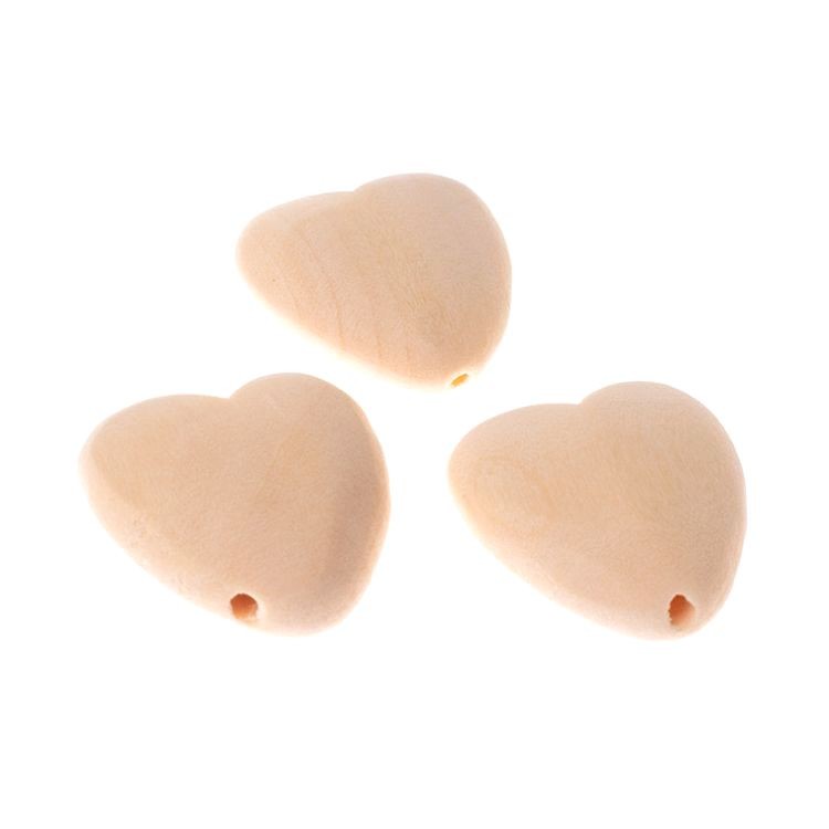 Бусины «Сердце», дерево, 20 мм, 20 шт. — картинка 7