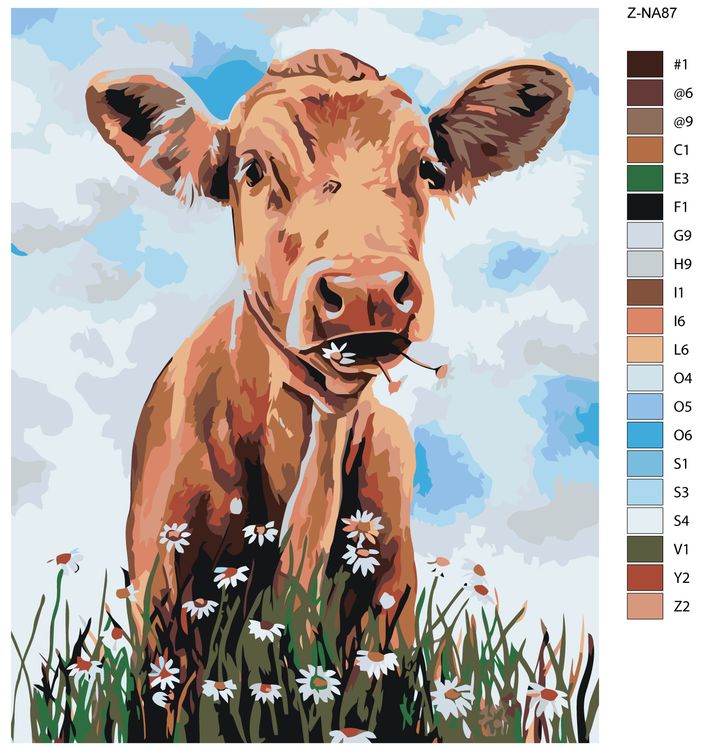 Картина по номерам «Корова» — картинка 2