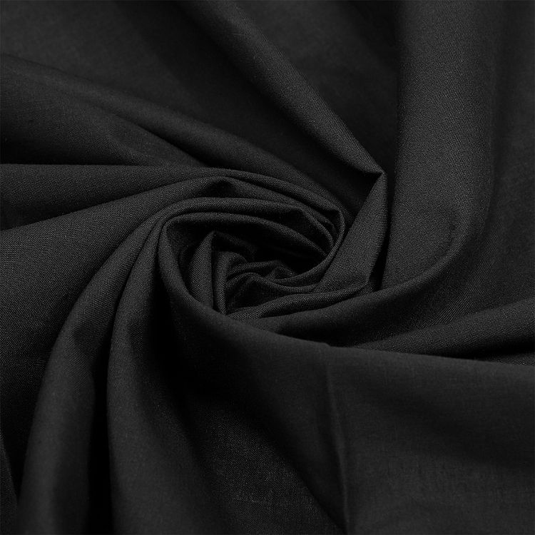 Ткань Батист, 1 м х 150 см, 72 г/м², цвет: черный, TBY