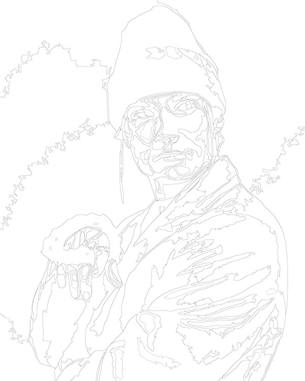 Картина по номерам «Рэпер nkeeei нкей нкееей: Портрет 40x50» — картинка 3