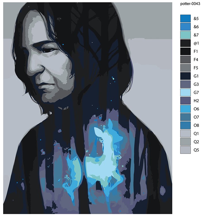 Картина по номерам «Гарри Поттер: Северус Снейп, лань Лили» — картинка 2