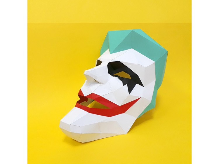 Бумажная модель для склеивания маска «Джокер»