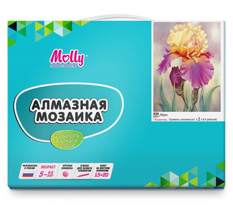 Алмазная вышивка-открытка «Ирис» — картинка 5