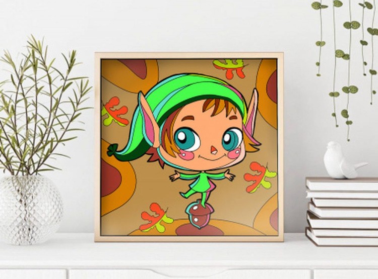 Картина по номерам «Жёлудь» — картинка 4