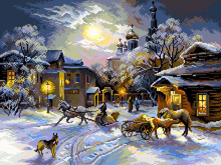 Рисунок на канве «Вечера на хуторе»