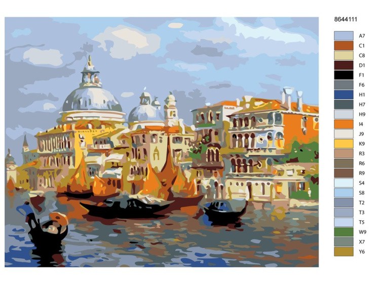 Картина по номерам «Канал в Венеции» — картинка 2