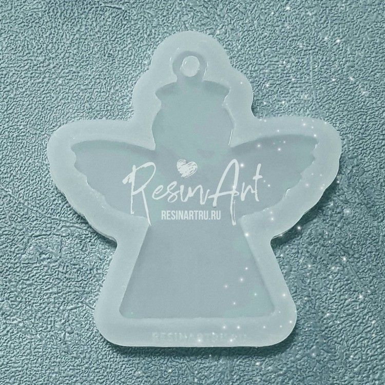 Елочная игрушка Ангелочек №4 - Силиконовый молд, ResinArt — картинка 2