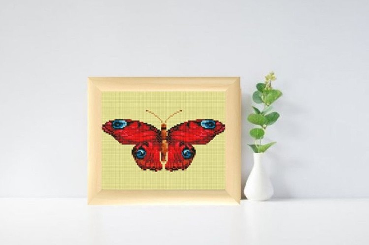 Алмазная вышивка «Павлиний глаз» — картинка 6