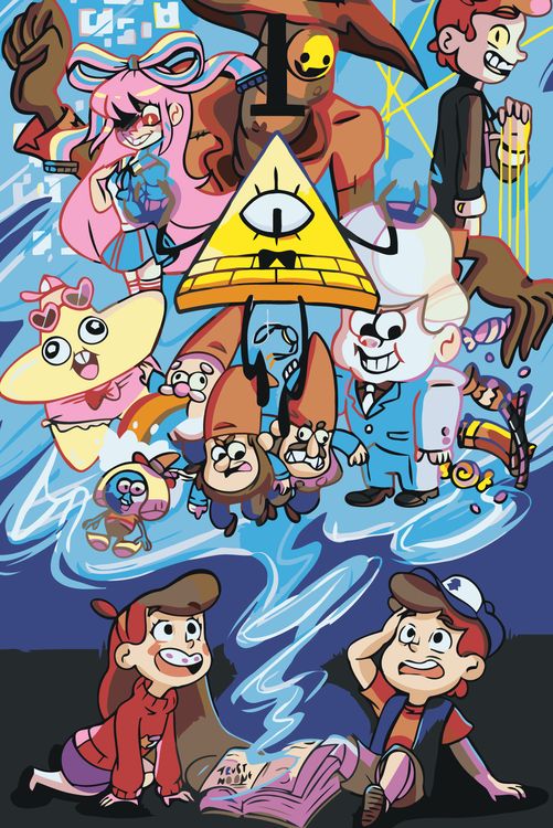 Картина по номерам «Gravity Falls Гравити Фолз: Персонажи Арт»