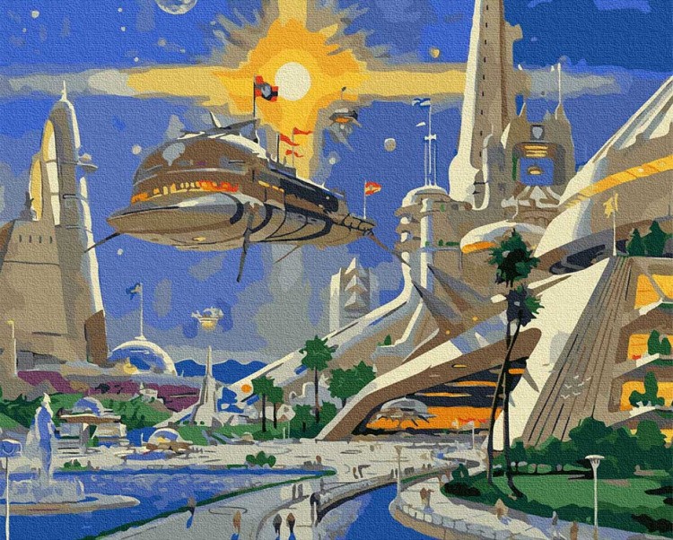Картина по номерам «Город будущего»