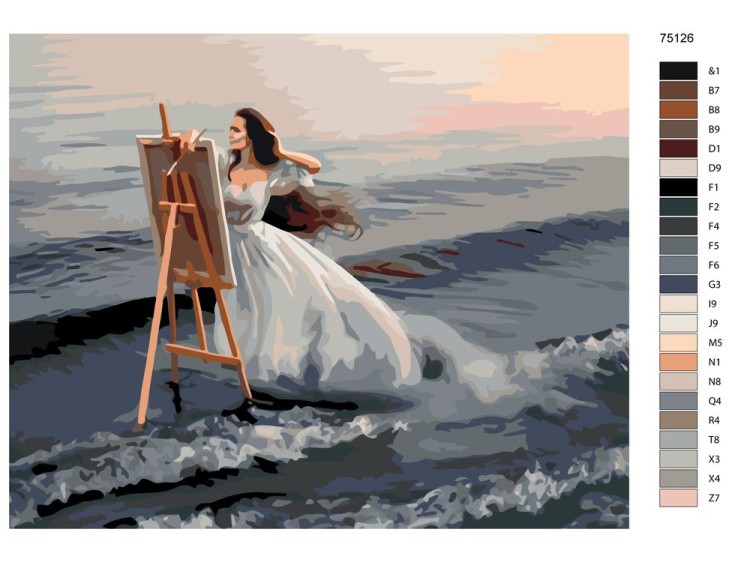 Картина по номерам «Художница» — картинка 2