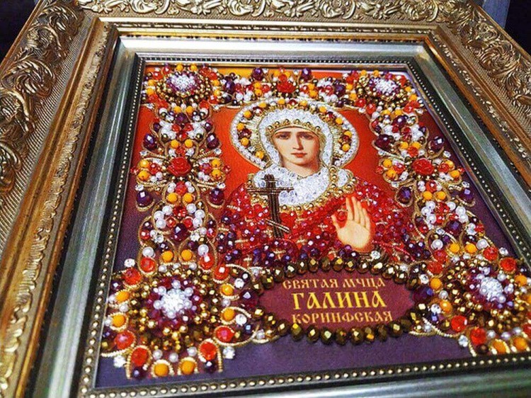 Набор вышивки хрустальными камнями «Святая Галина» — картинка 6