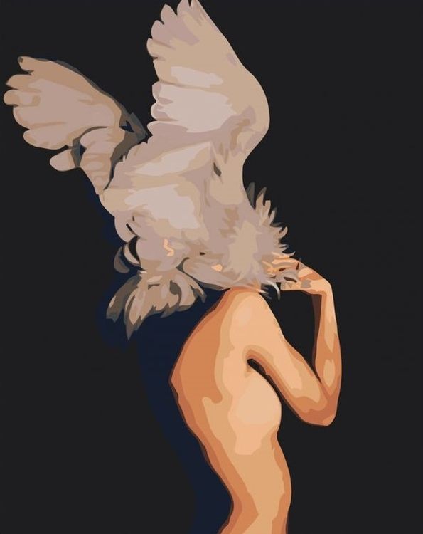 Картина по номерам «Девушка с крыльями»