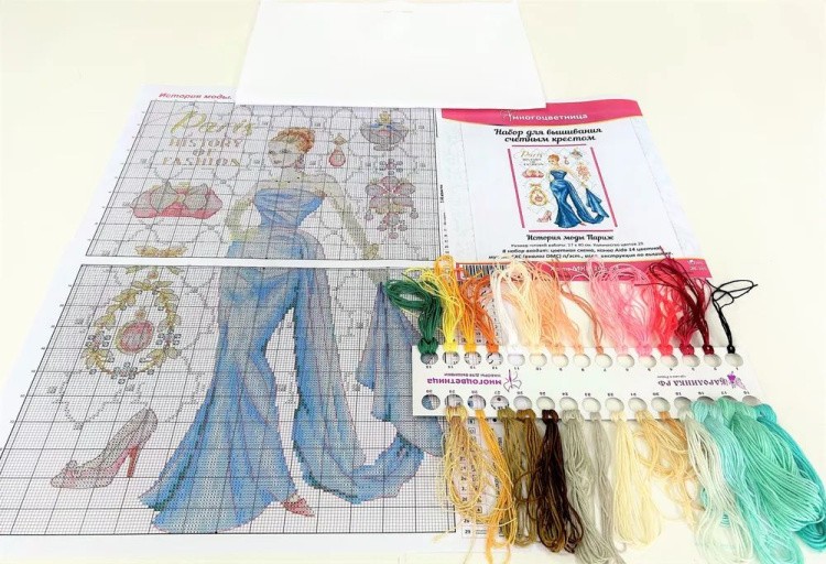 Набор для вышивания «История моды. Париж» — картинка 3