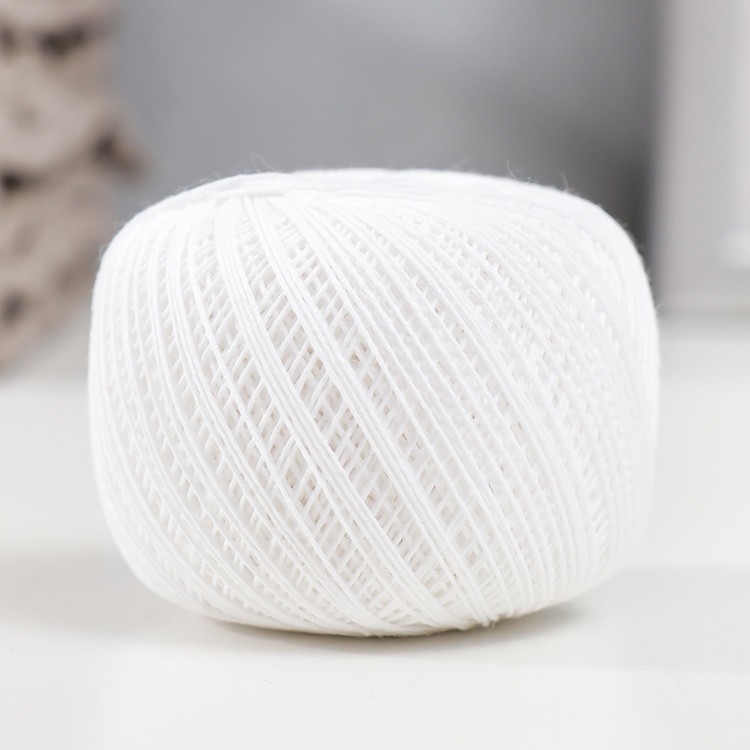 Пряжа ПНК им.Кирова Снежинка (0101), белый, 5 шт. по 25 г — картинка 3