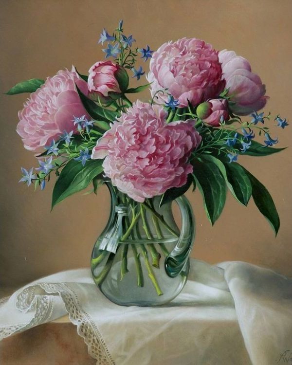 Картина по номерам «Букет пионов» — картинка 2