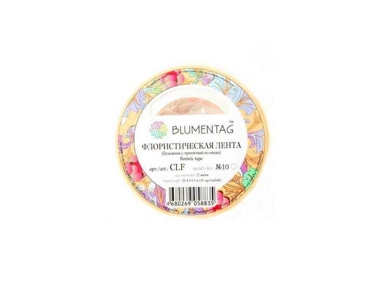 Флористическая лента CLF цвет: 10 белый 27.4 м, Blumentag — картинка 2