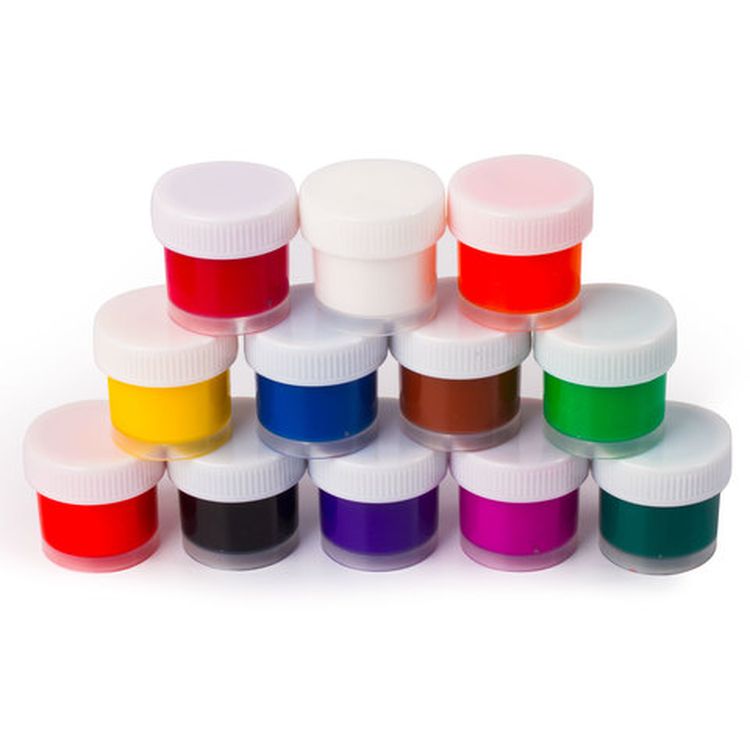 Краски акриловые художественные глянцевые Луч 12 цветов по 20 мл, в баночках — картинка 3