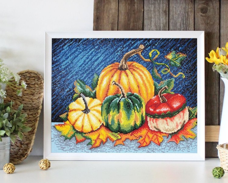 Алмазная вышивка «Красочные тыквы» — картинка 2