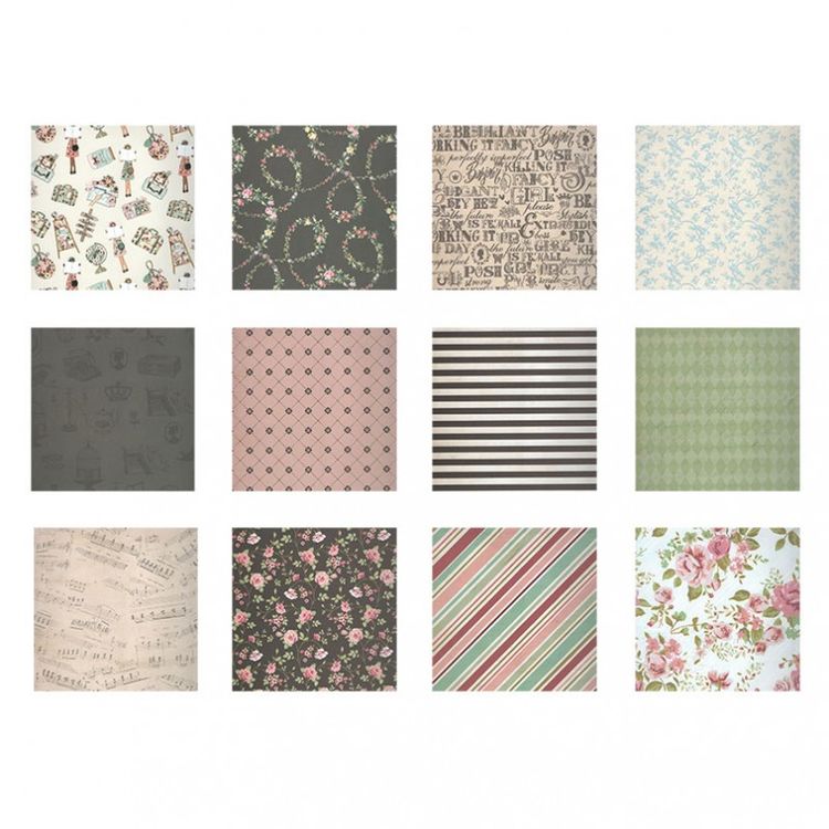 Набор бумаги для скрапбукинга «Ночные фиалки» 30,5x30,5 см — картинка 20