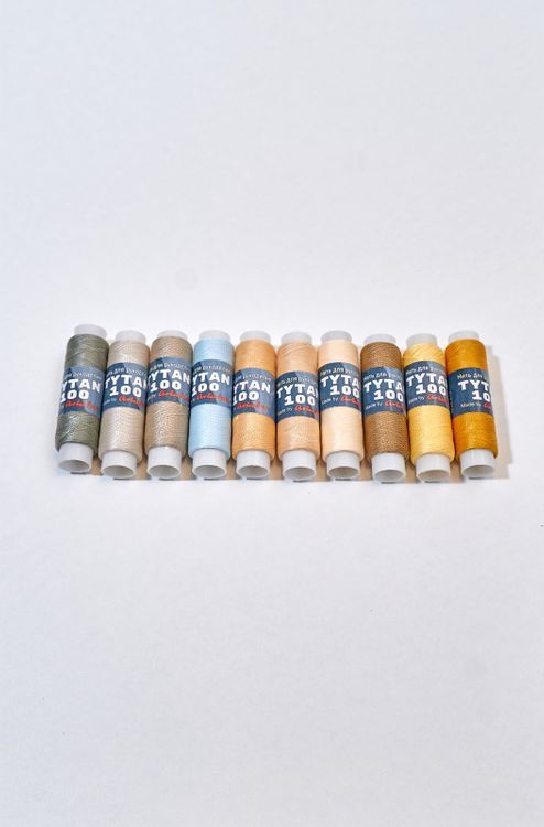 Нить для бисера Tytan 100, Микс бежево-серый, 10 шт. по 100 м, Fenix — картинка 3