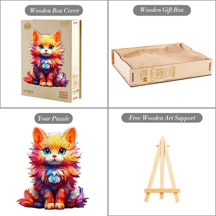 Деревянные пазлы «Рыжий пушистик L», Woodbests — картинка 6