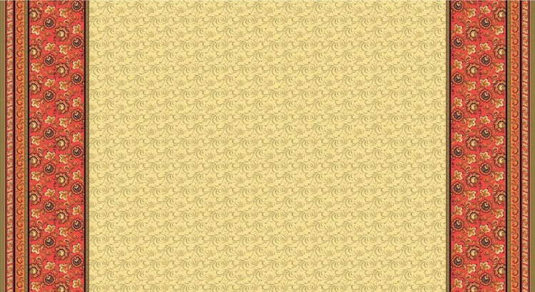 Ткань для пэчворка Русские Традиции Панель, 110 г/м², 60х110 см, 100% хлопок, цвет: бежевый, принт, Peppy