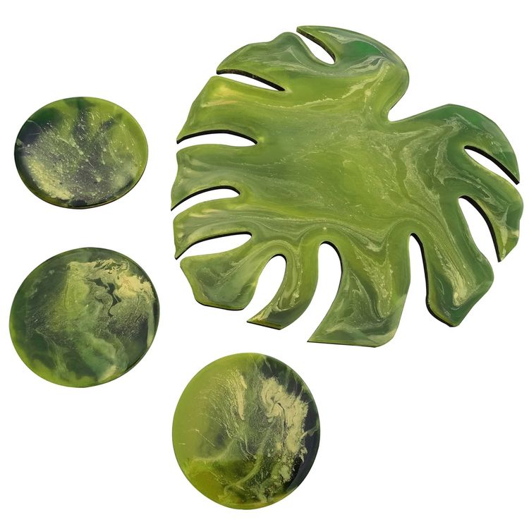 Набор для рисования эпоксидной смолой «Монстера», подарочная упаковка, FancyOn — картинка 2